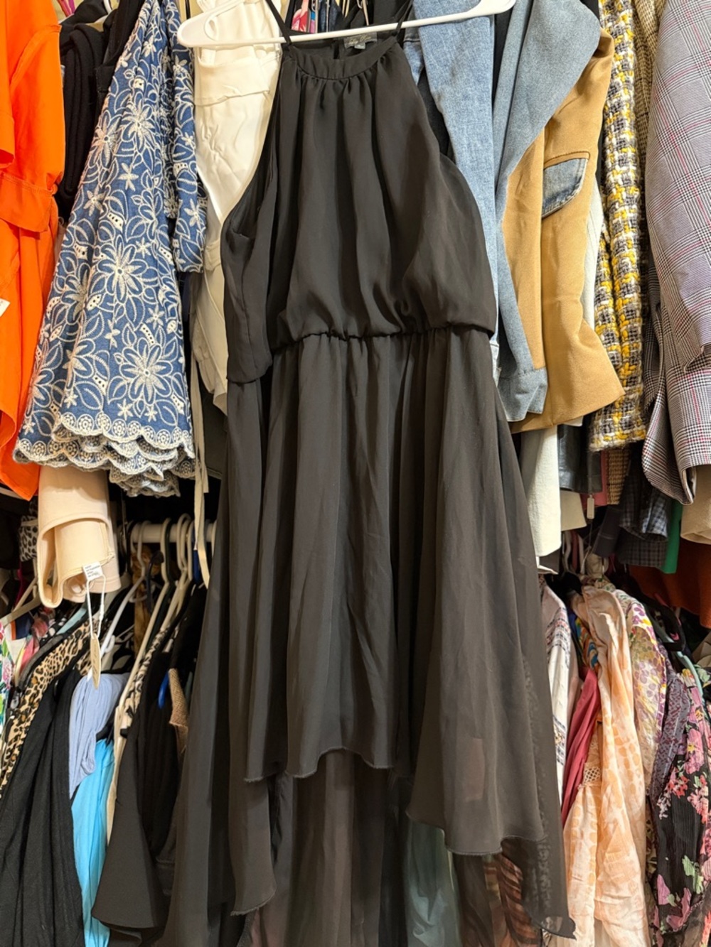 Women's Black High-Low Dress